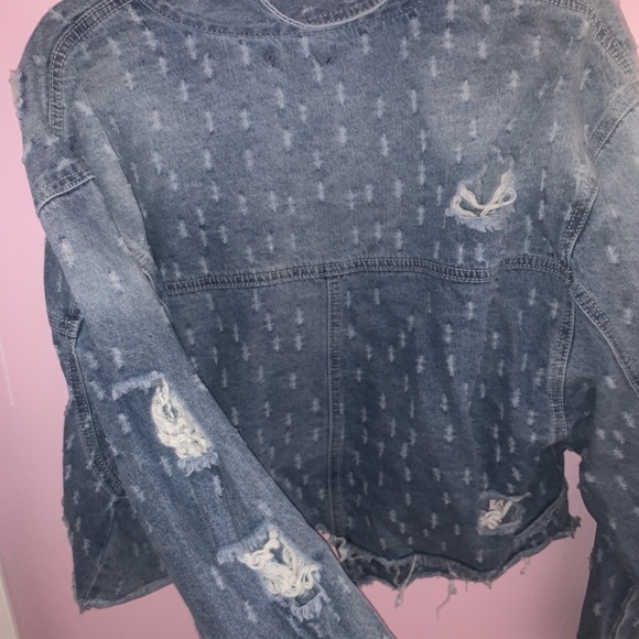 Distressed denim jacket - Picture 3 of 3